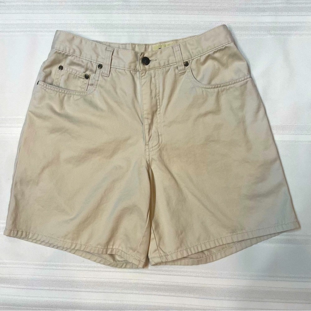 VTG‎ Eddie Bauer Womens Shorts 5 Pocket Riveted Sz 10 EUC Light Khaki